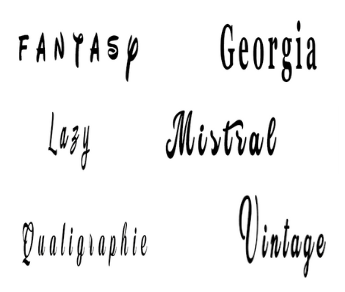 typographie pour broderie personnalis&eacute;e